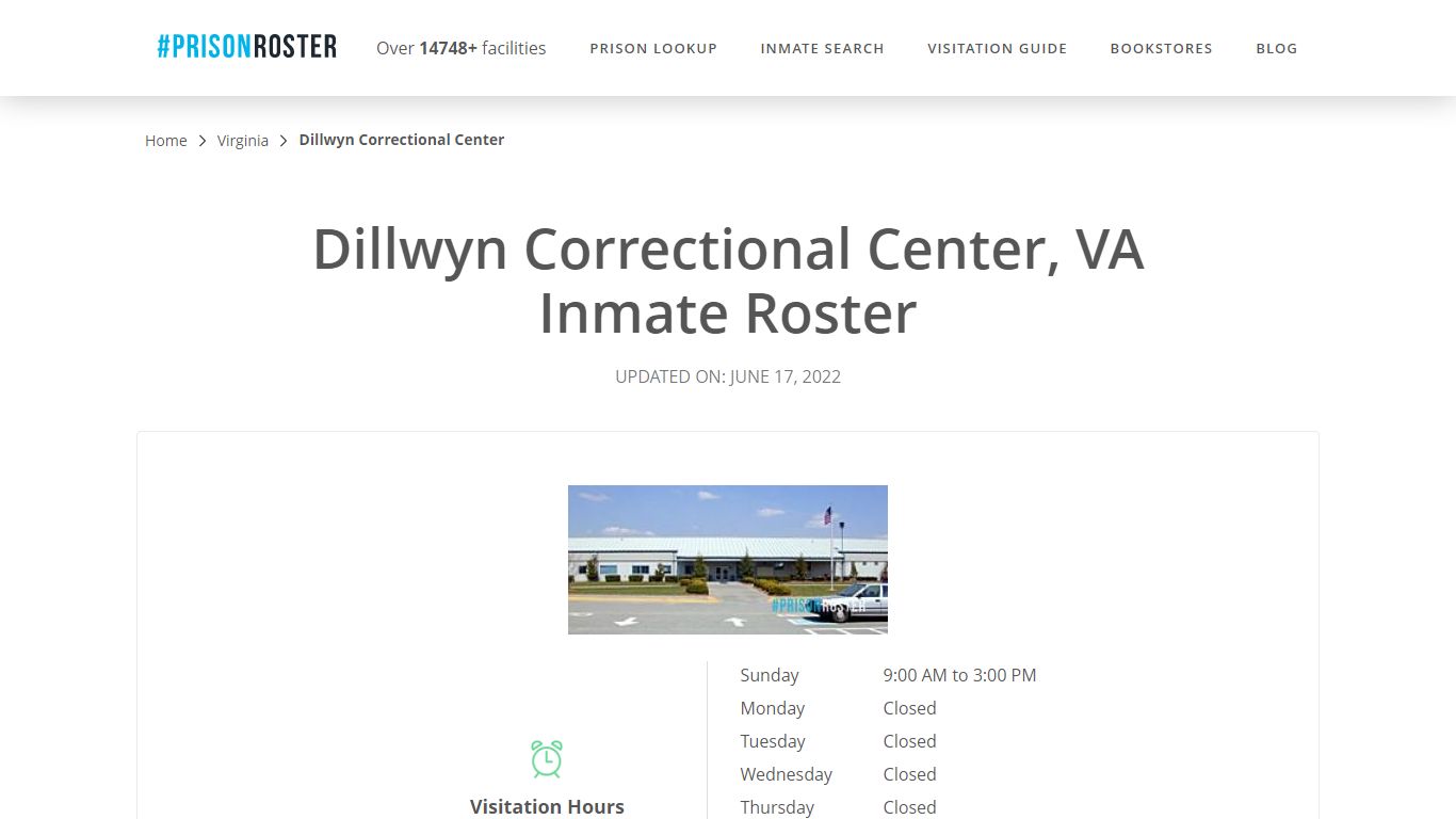 Dillwyn Correctional Center, VA Inmate Roster